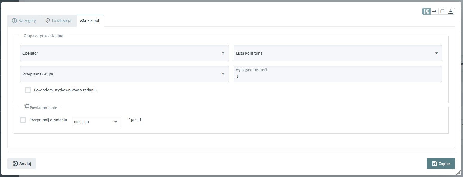 Przypisz pracowników, zespoły oraz listy kontrolne